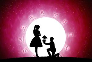 52403529 - red background of astrology and love concept.